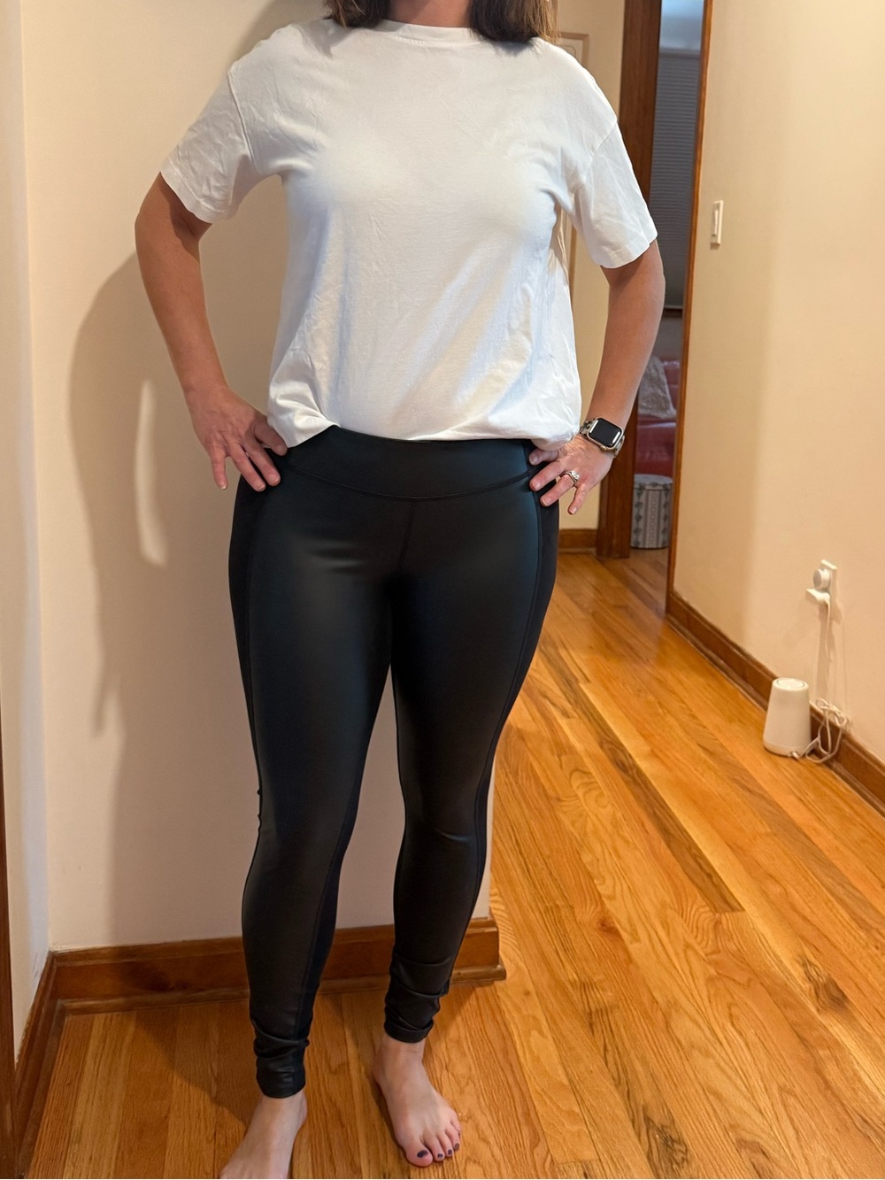 Athleta Vegan Leather Leggings- Women